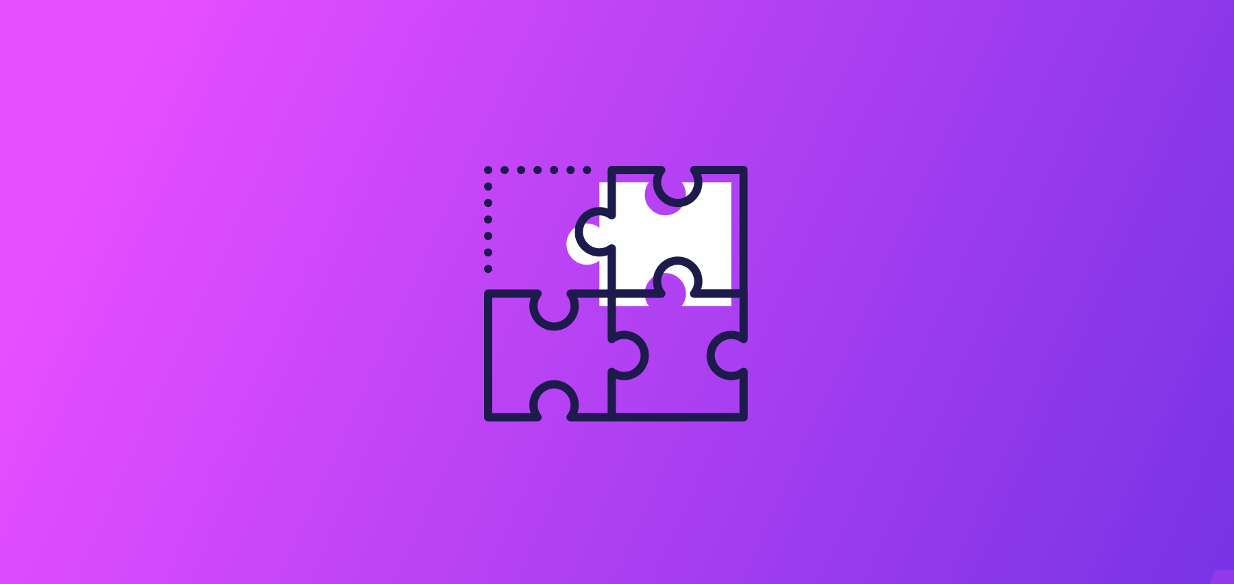 A Simple Illustration Shows A Puzzle With One Piece Missing, Against A Gradient Background Ranging From Pink To Purple.