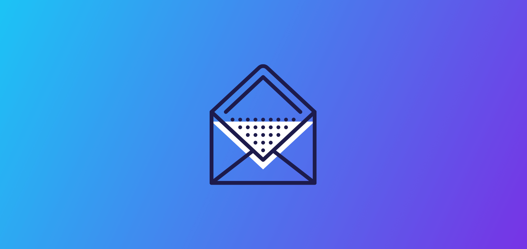 An Icon Of An Open Envelope With A Letter Inside, Shown On A Gradient Blue To Purple Background.