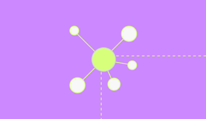 Diagram With A Central Circle Connected To Five Smaller Circles On A Purple Background.