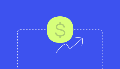 A Green Dollar Sign Icon With An Upward Arrow On A Blue Background Symbolizes Financial Growth Or Profit Increase.