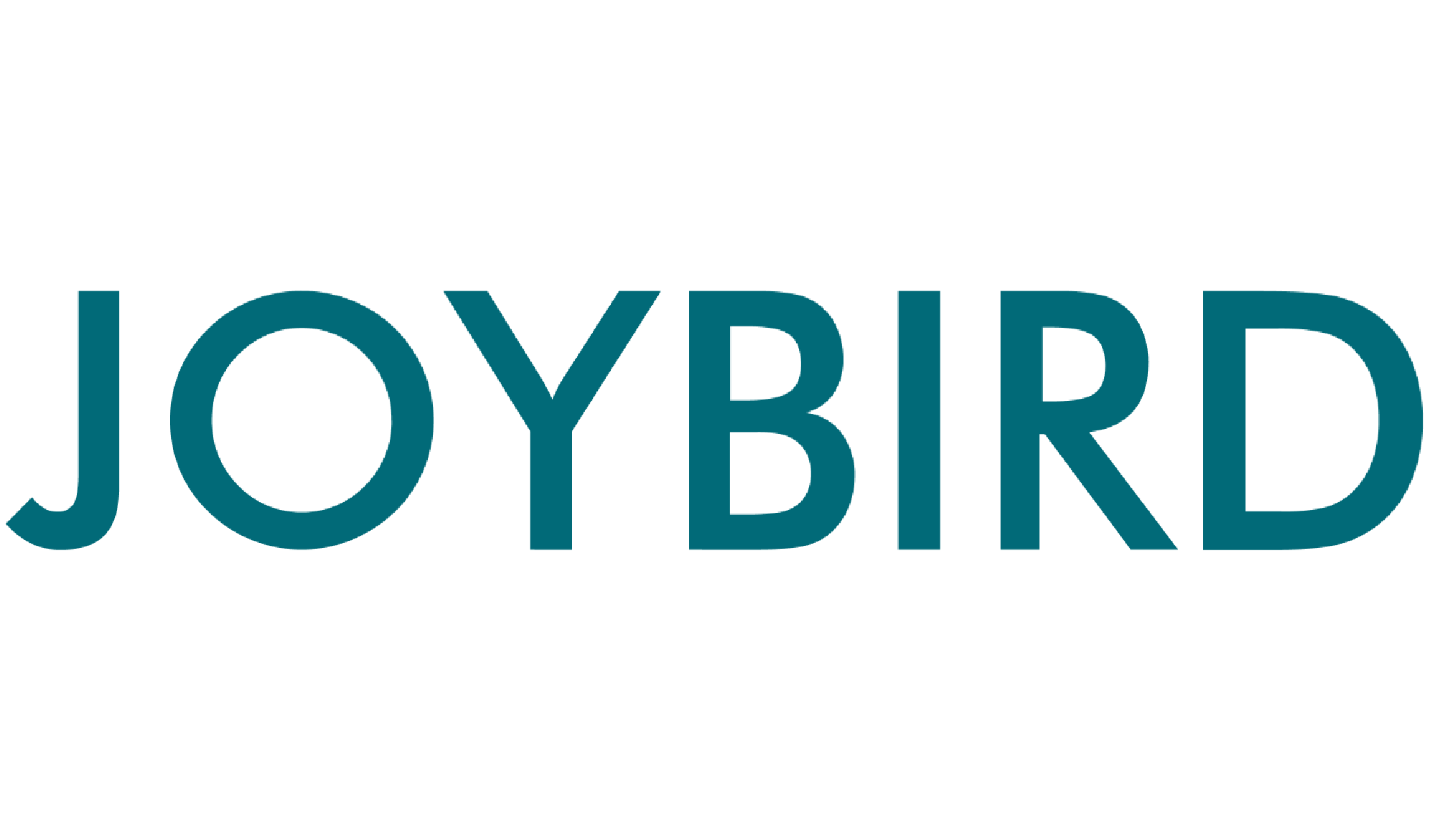 The Image Displays The Word &Quot;Joybird&Quot; In Bold, Teal-Colored Capital Letters On A Plain White Background.